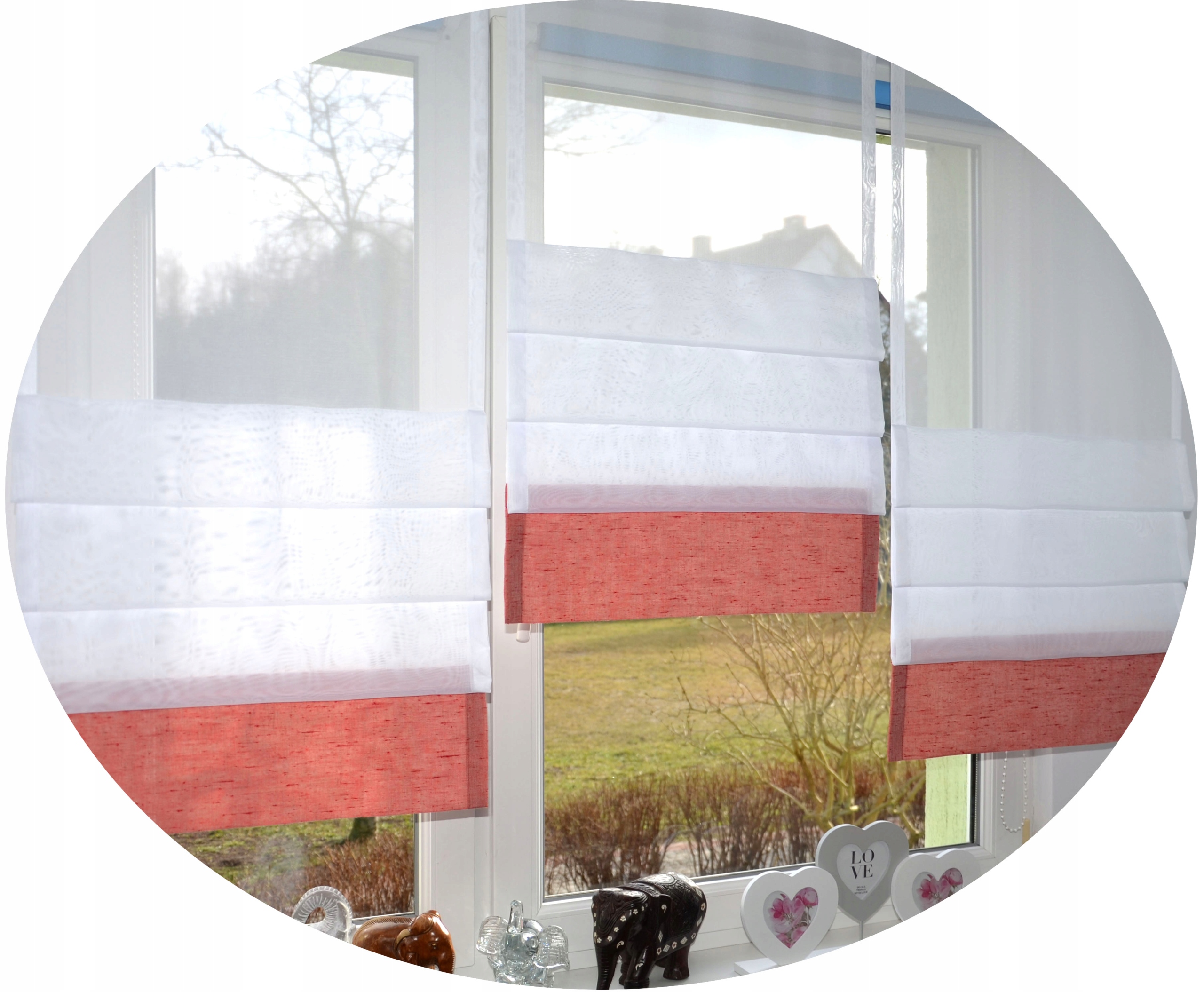 Panel jako římská roleta záclona jako len uzlíky obrazovka šířka 60 cm/90 x 1 Ks