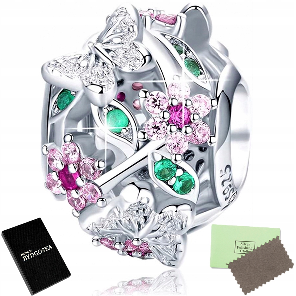 

Zawieszka Charms Srebro 925 Beads Srebrny Motylek