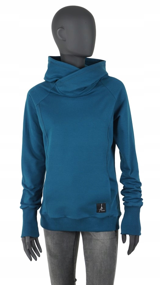 

Bluza dresowa damska z kapturem M turkusowa