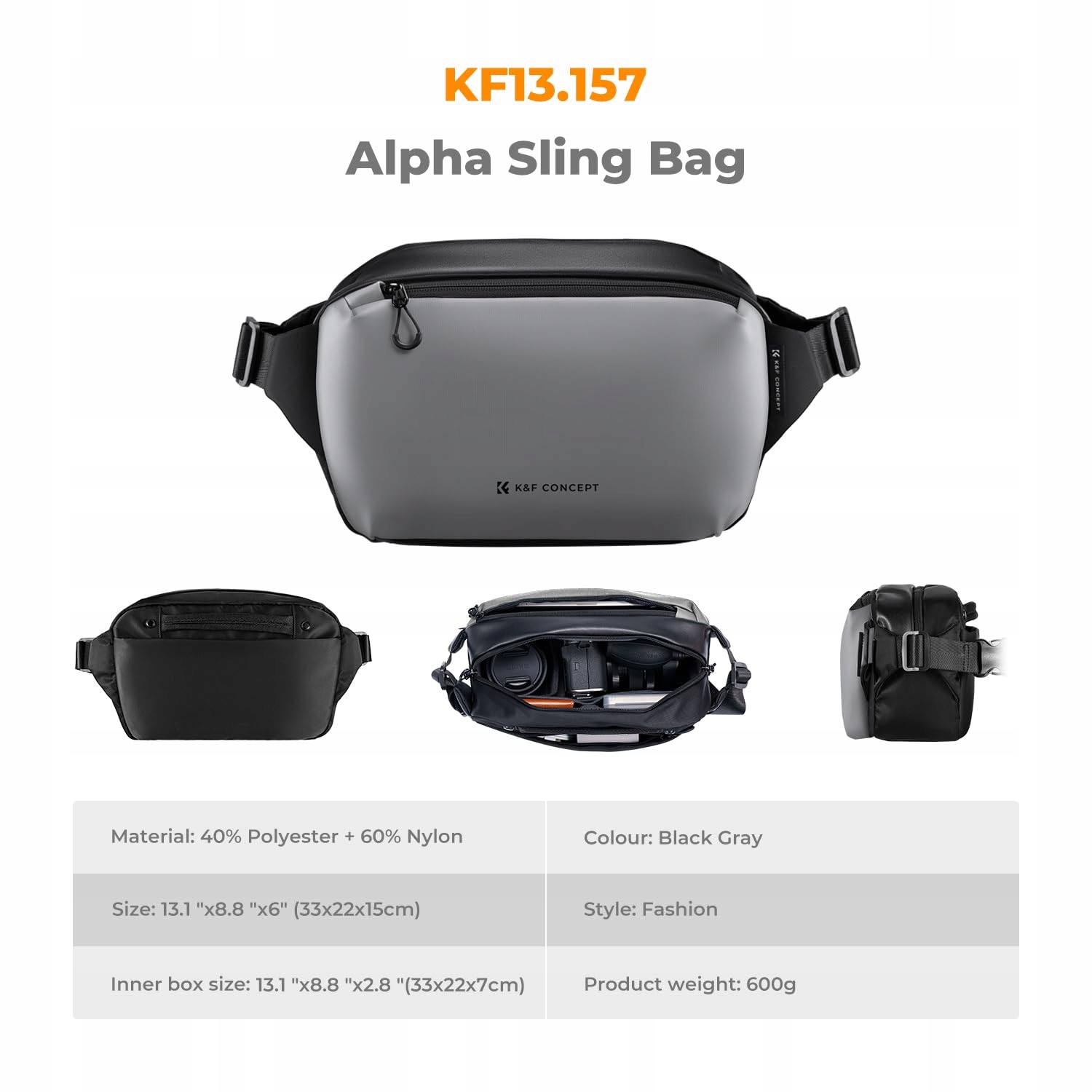 K&F CONCEPT Plecak Na Aparat Kompatybilny Z Canon Nikon Sony DJI — miniatura 6