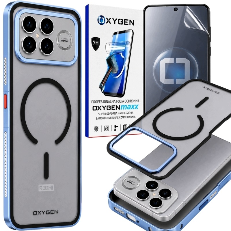 Aluminiowe Etui Case Oxygen Aura MaGSafe do Poco F8 Ultra Folia
