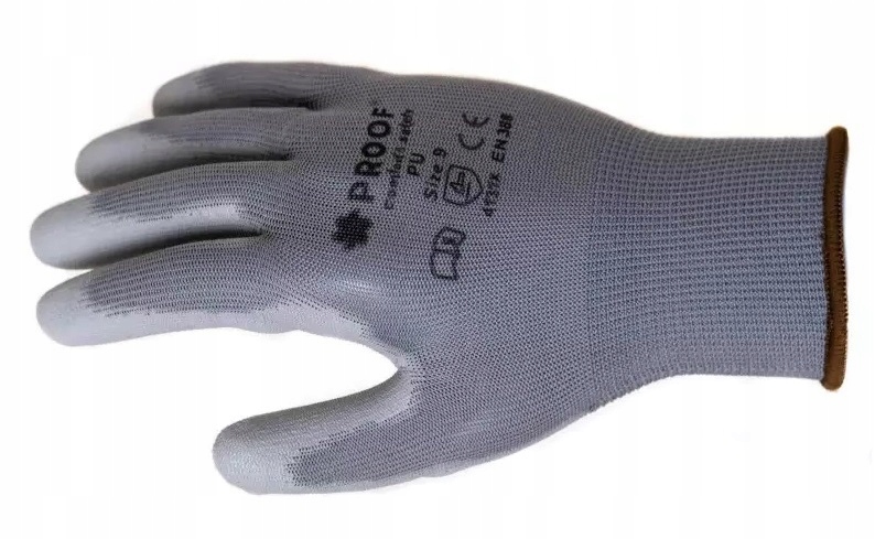 RĘKAWICE ROBOCZE SZARE RĘKAWICZKI PROOF 8-10 par Model Proof