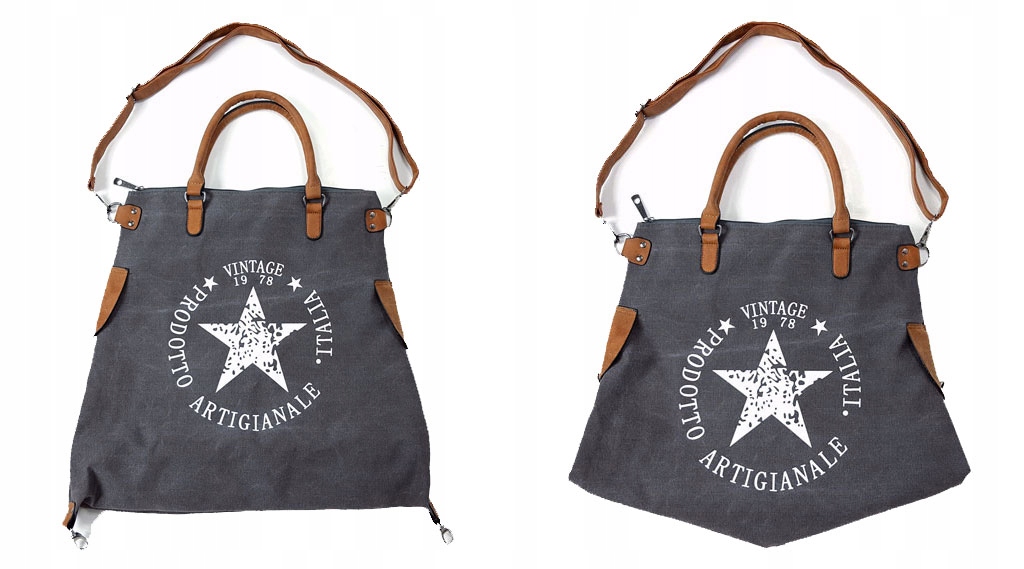 

Torebka Gwiazda Vintage Worek Shopper Bag Torba XL