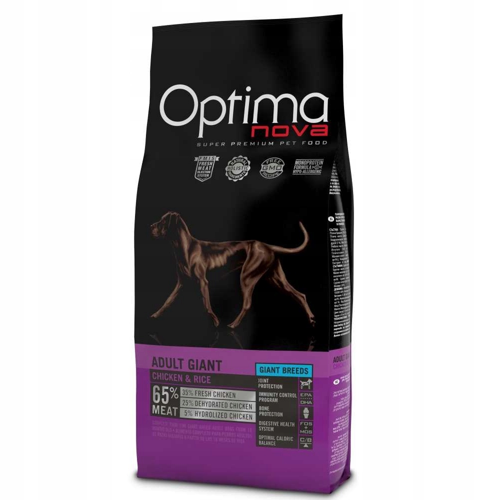 Levně OPTIMAnova Dog Adult Giant Chicken &amp; Rice 12 kg