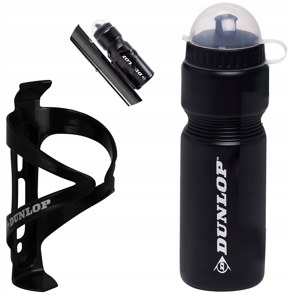 BIDON ROWEROWY 750 ML NA WODĘ z UCHWYTEM mocowaniem do roweru DUNLOP