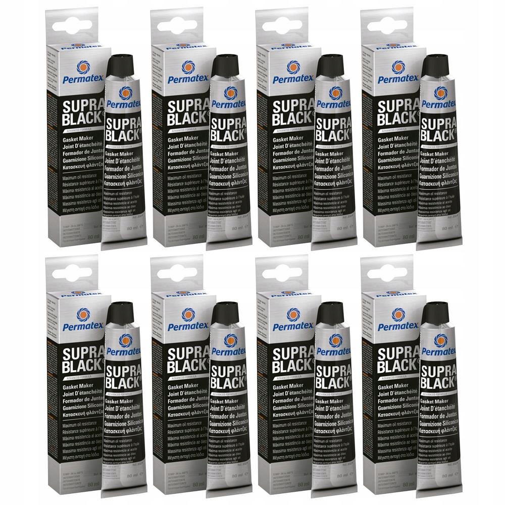 PERMATEX USZCZELNIACZ SILIKONOWY CZARNY SUPRA 80ML