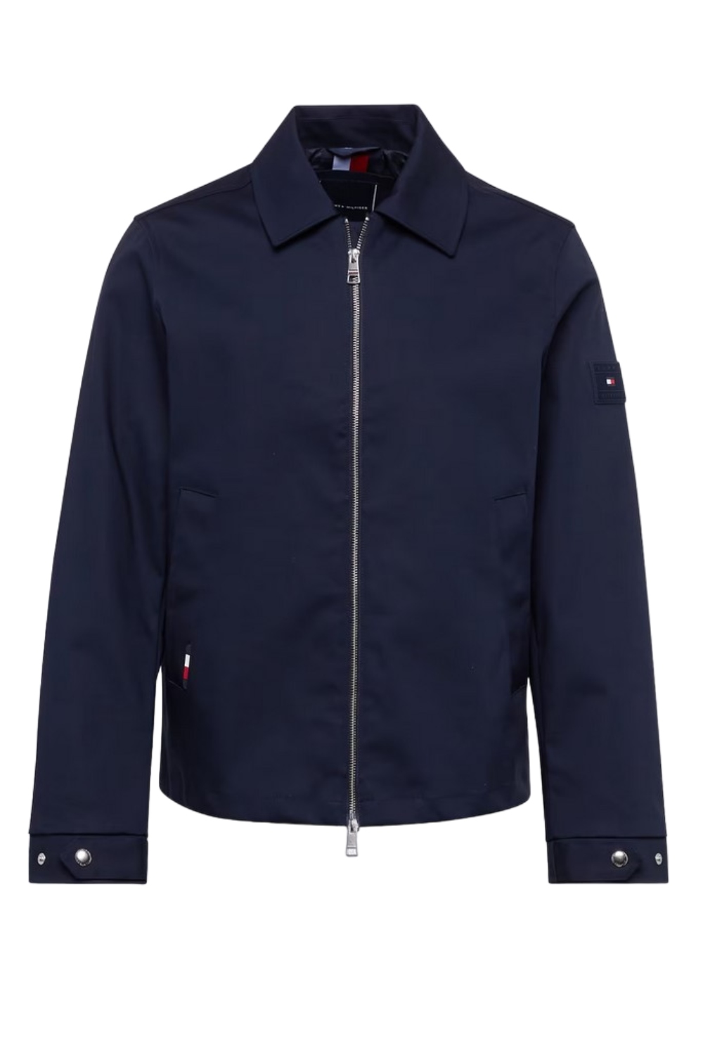 Pánská bunda Tommy Hilfiger, tmavě modrá, přechodová, bavlněná, vel. S