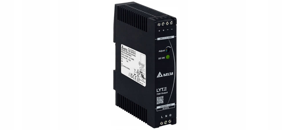 Zasilacz na szynę Din 12V/3.125A Delta, Lyte II DRL-24V75W1AZ