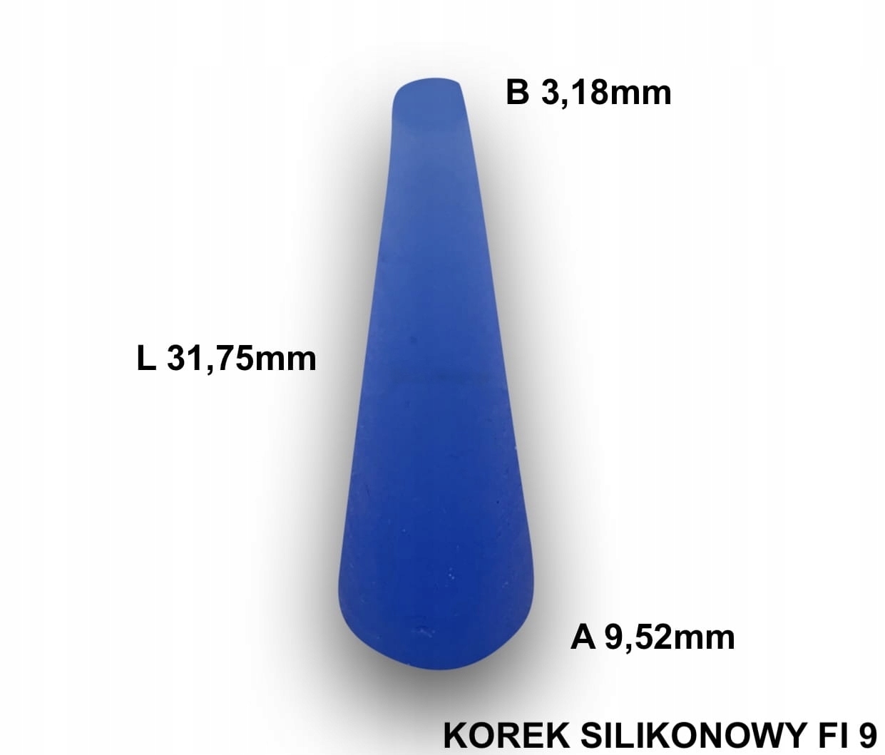 

Korek Stożkowy Silikonowy 9,52 3,18 mm op 100szt