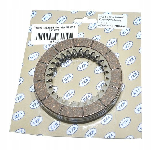 6483 - Диски сцепления kpl MZ ETZ TS ES 250 Mza Германия