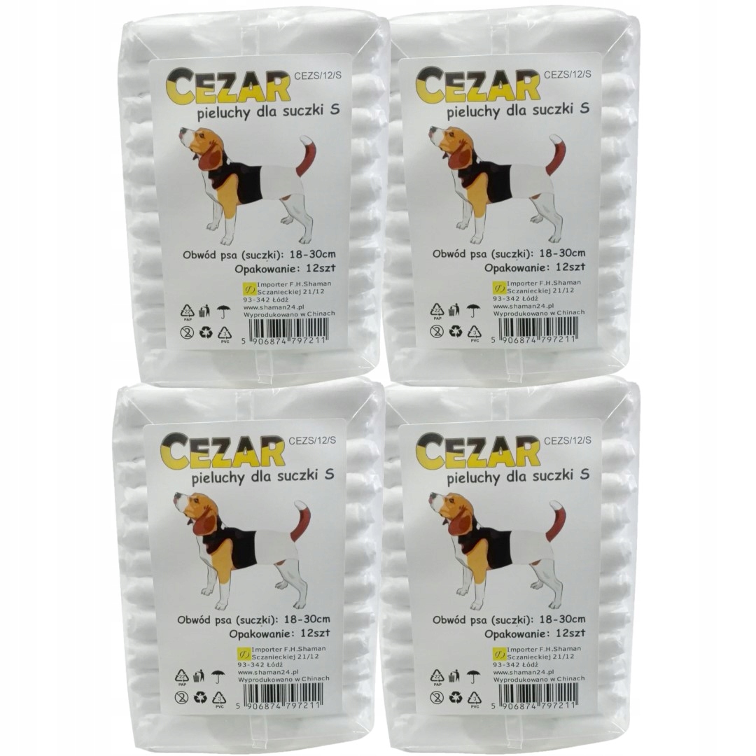 

Cezar Pieluchy pampersy dla psa suczki 48 S 18-30