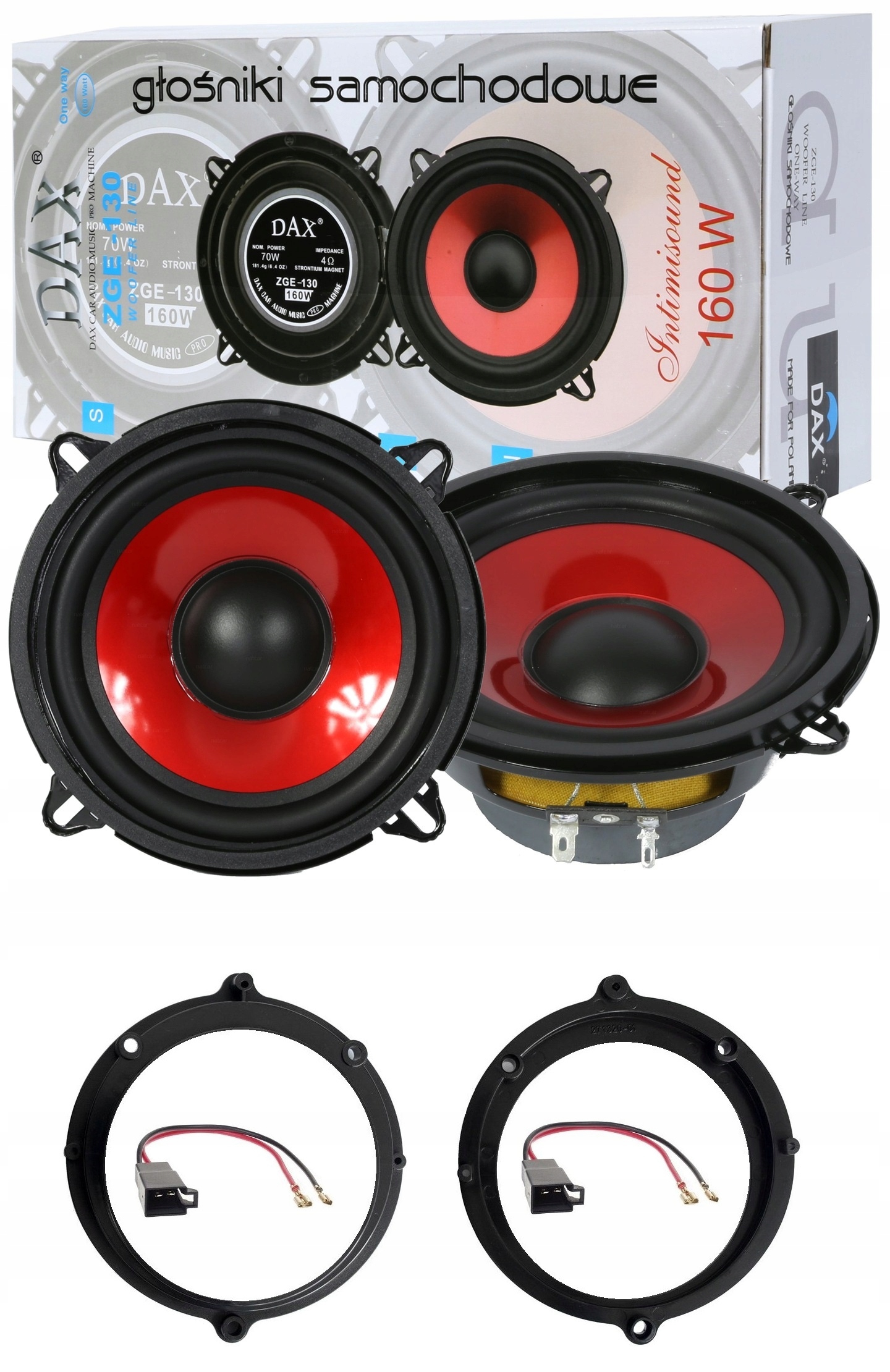 Automobilové basové reproduktory 13 cm 130 mm Audi A4 B5 (8D) Dax ZGE-130