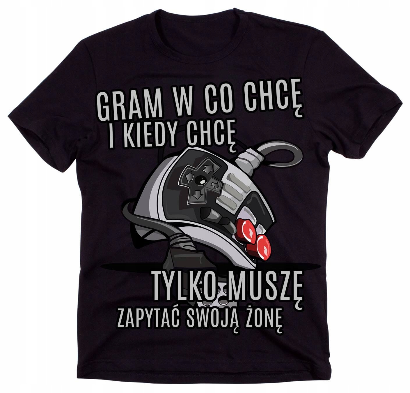 

T-shirt koszulka śmieszna dla gracza roz XXL