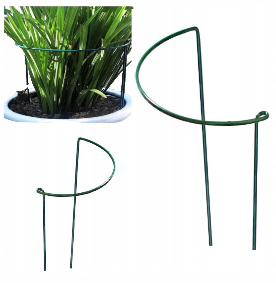 PODPORA DO KWIATÓW ROŚLIN PODPÓRKA DO OGRODU STALOWA PERGOLA PÓŁKOLE 35CM