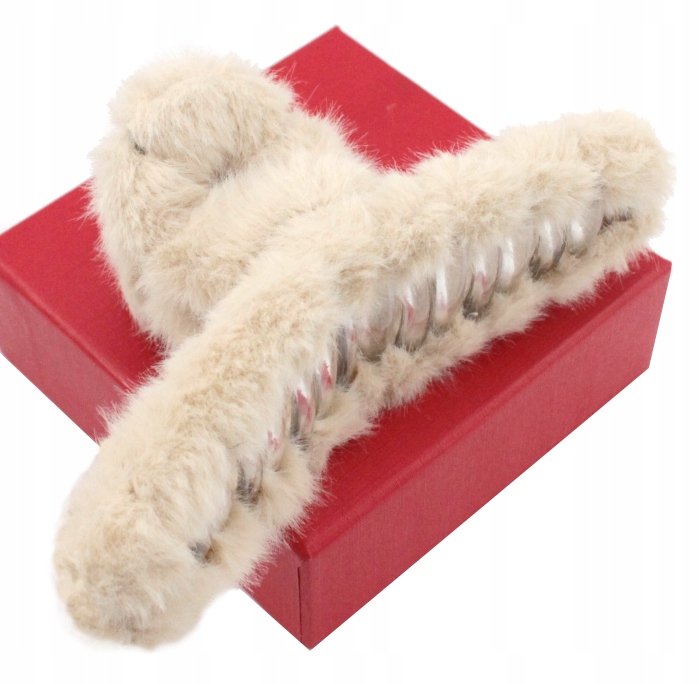 

Klamra Do Włosów Szczęka Futerko J Beż 11 CM