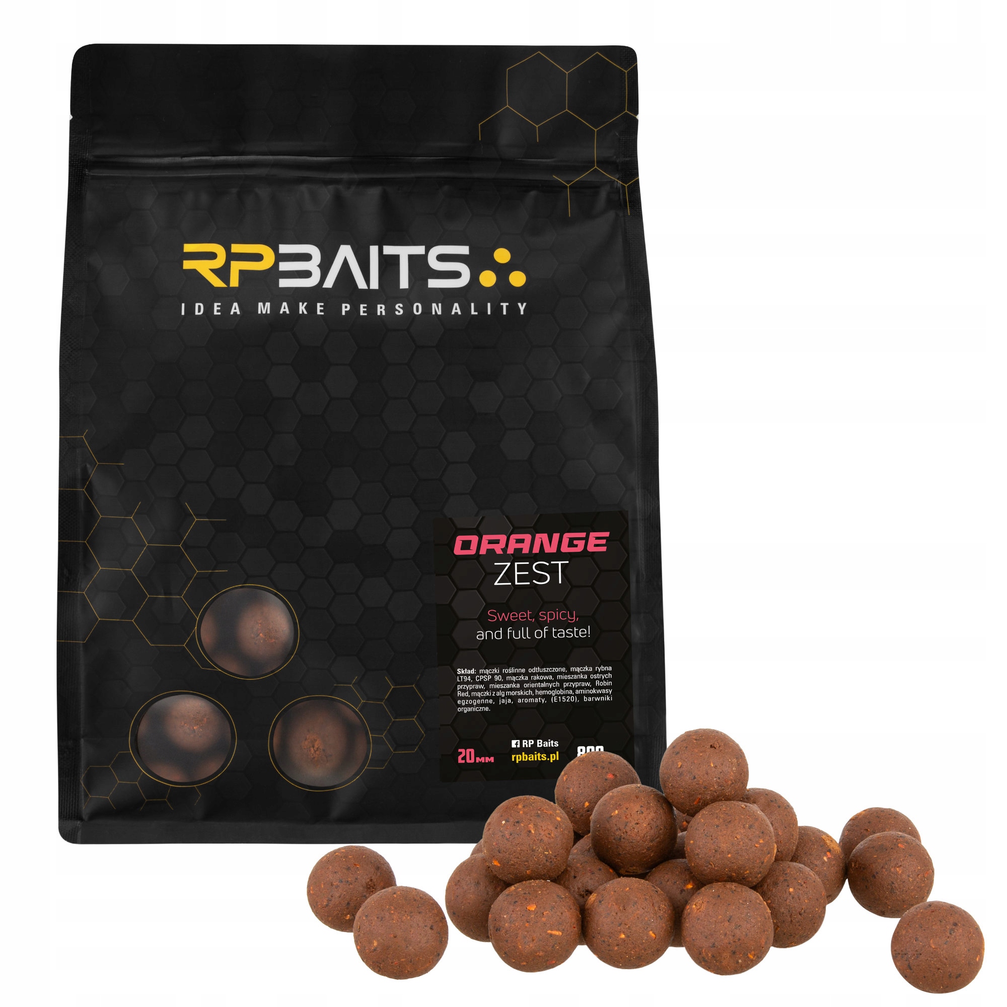 Boilies Rp Baits Orange Sada 20 mm 4 kg