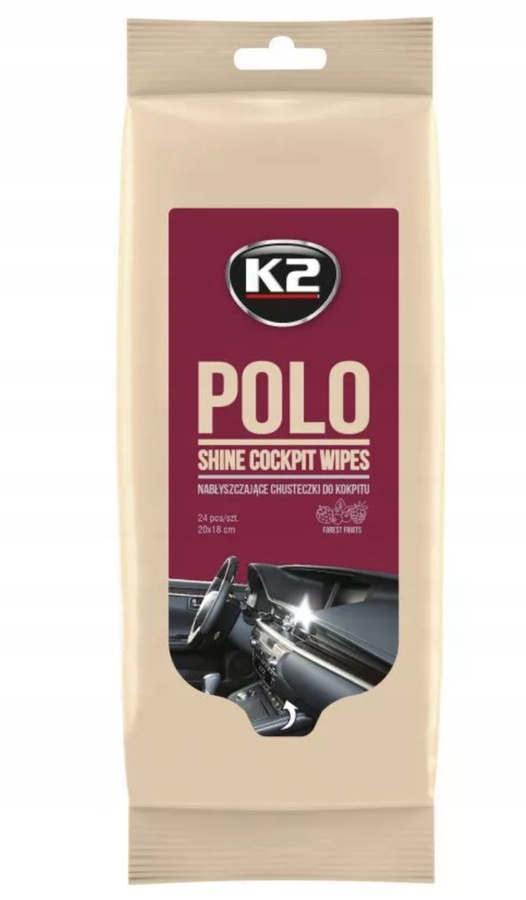 K2 Polo Shine Chusteczki Do Kokpitu i Wnętrza Auta