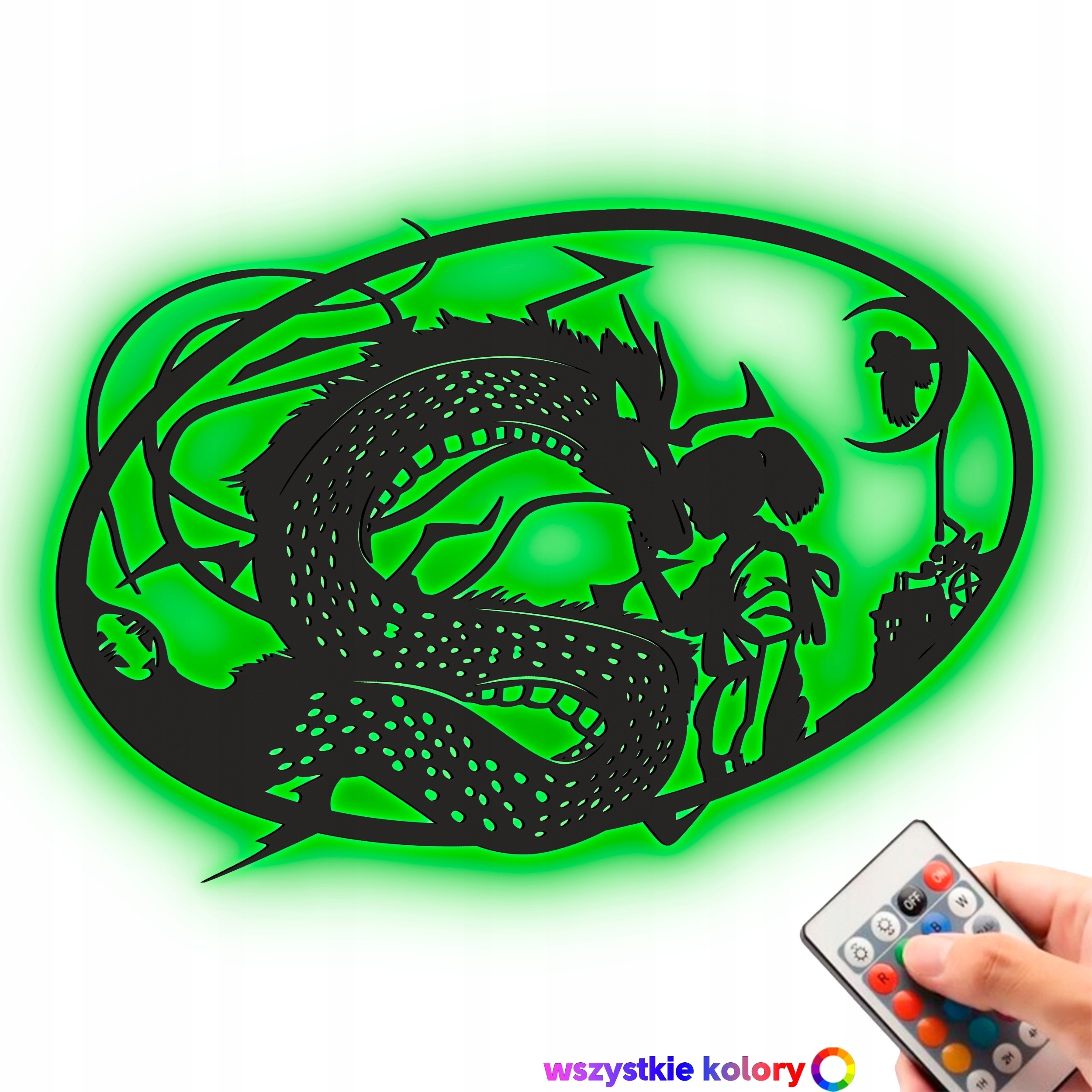 Drevený obraz 3D Anime Sen To Chihiro No Kamikakushi Nočná Led lampa XL