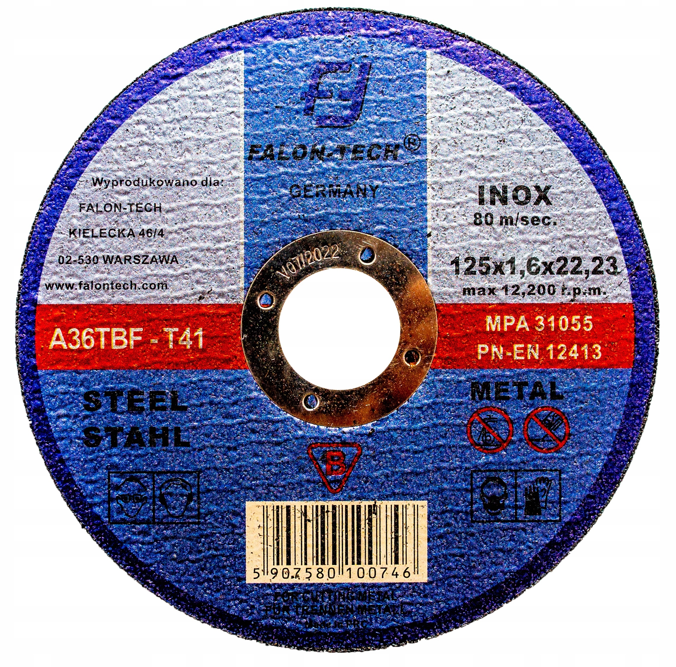 

Tarcza Do Cięcia Metalu Tarcze 125x1,6 Inox Ft