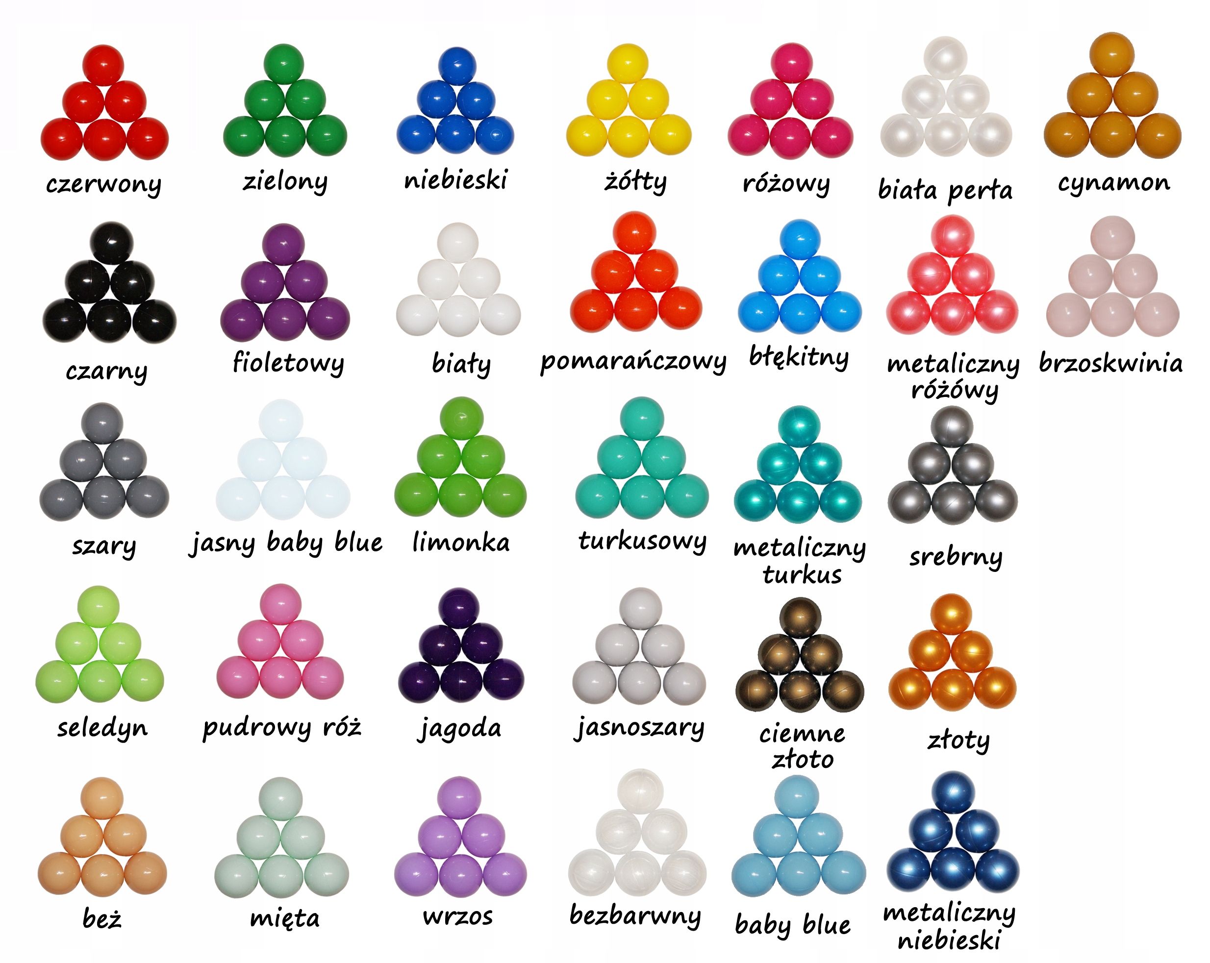 KULKI PIŁKI PIŁECZKI PLASTIKOWE 400szt 7cm 9kol EAN (GTIN) 5904139305416