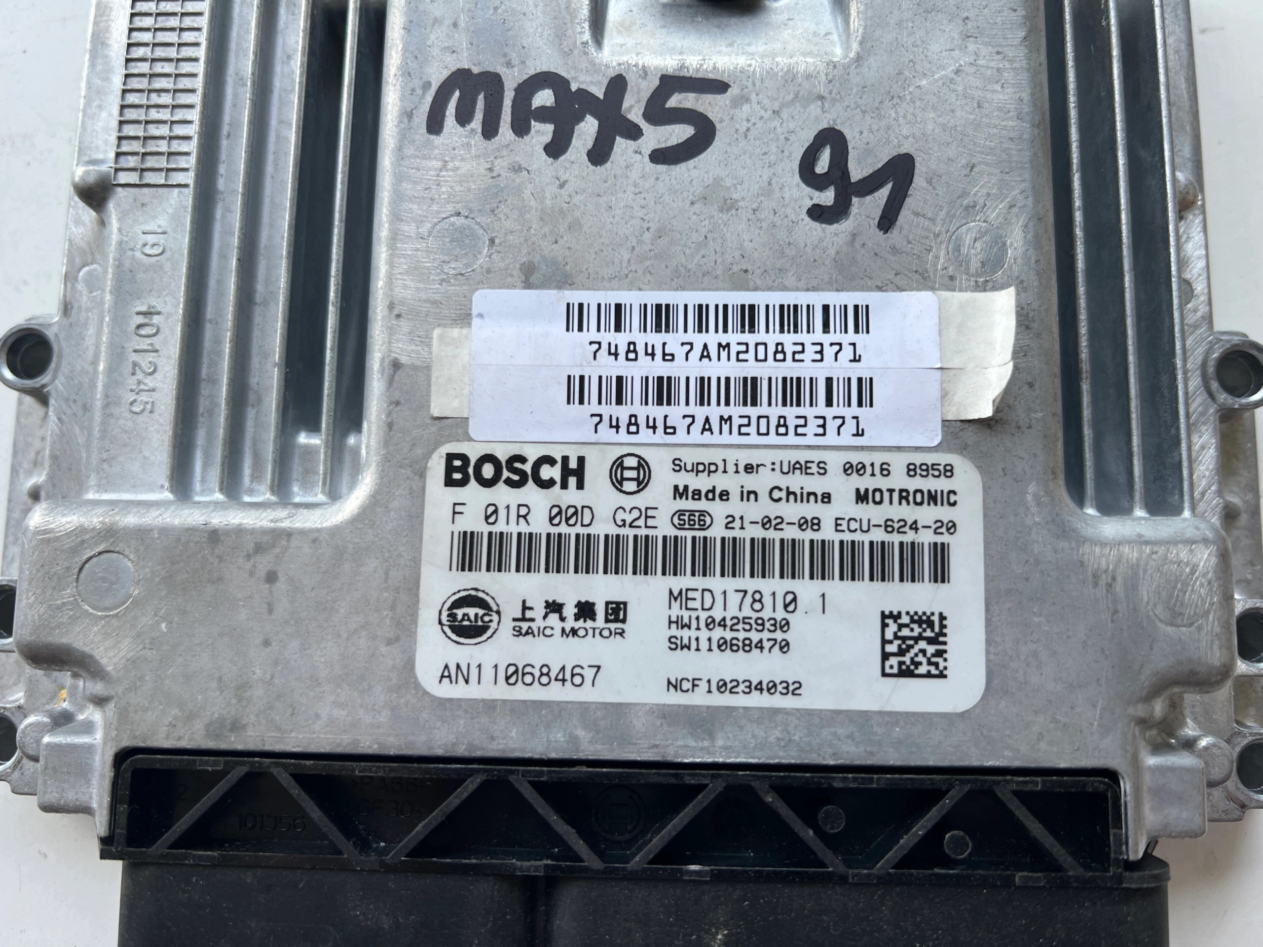 MG EHS 15E4E 1.5 Ordinateur ECU F01R00DG2E AN11068467 MED17810.1 ECU-624-20