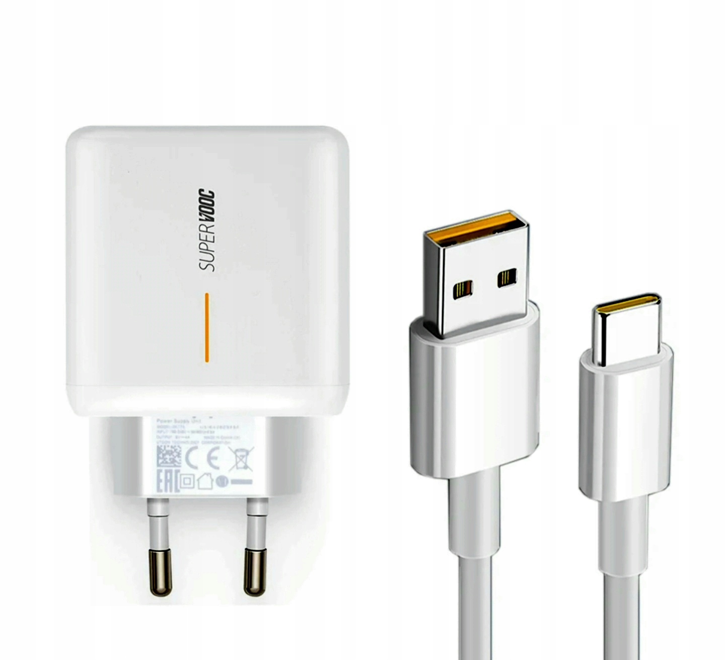 Ładowarka sieciowa Supervooc do m.in. Oppo 6,5A 10V 65W 2 kable supervooc