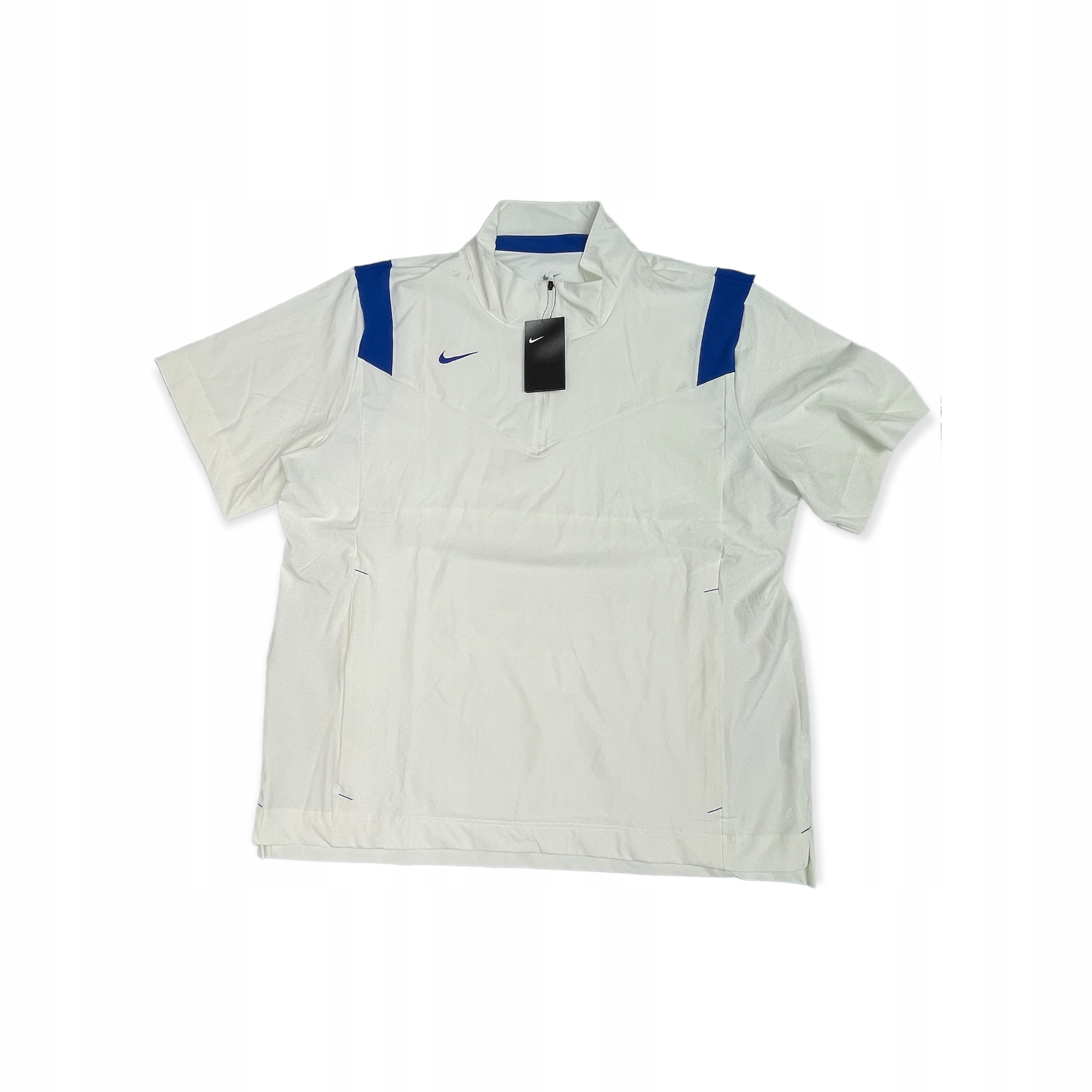 Bílá mikina přes hlavu pro muže s krátkým rukávem Nike XXL