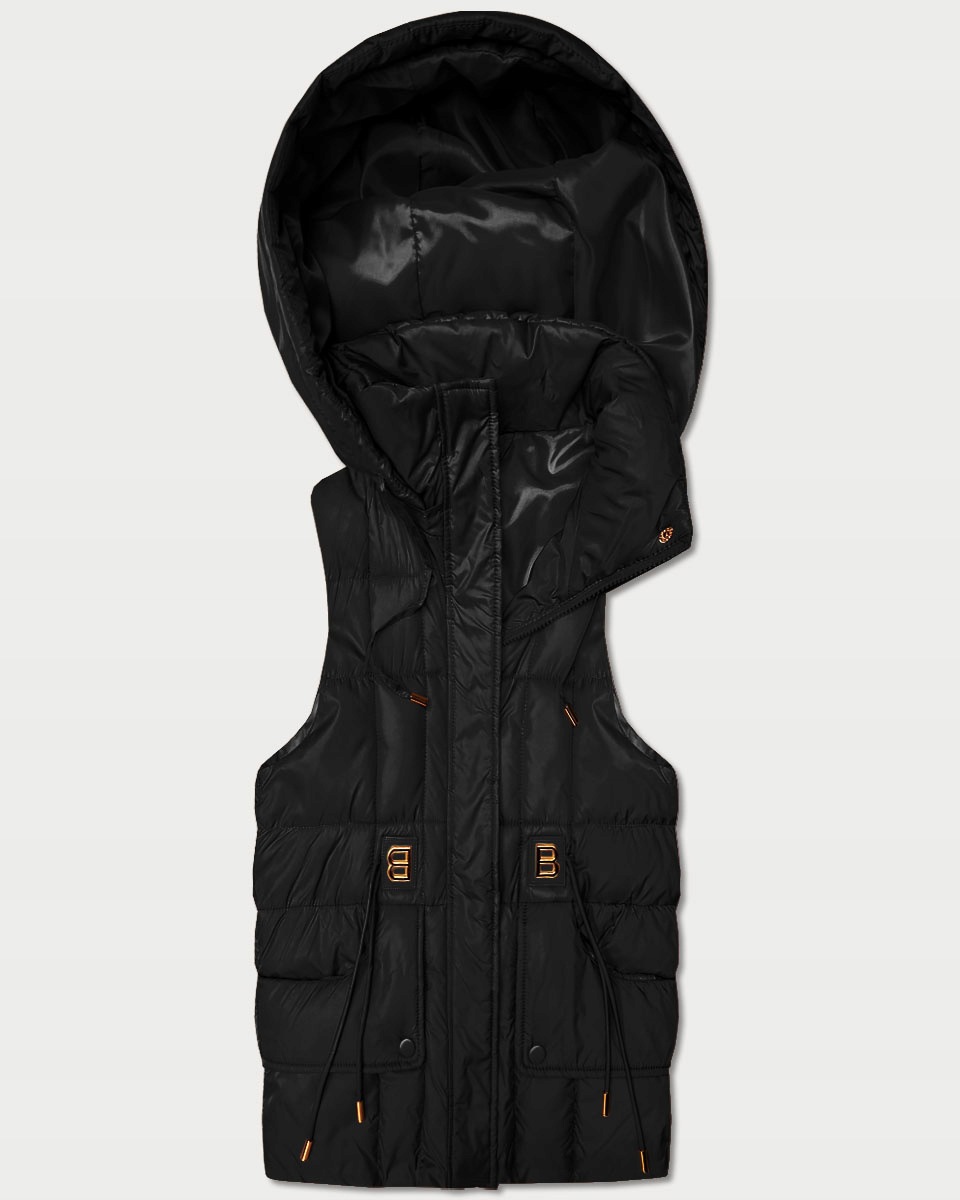 Krátký Vesta Kapuce B8600/B6106 Černá XXL (44)