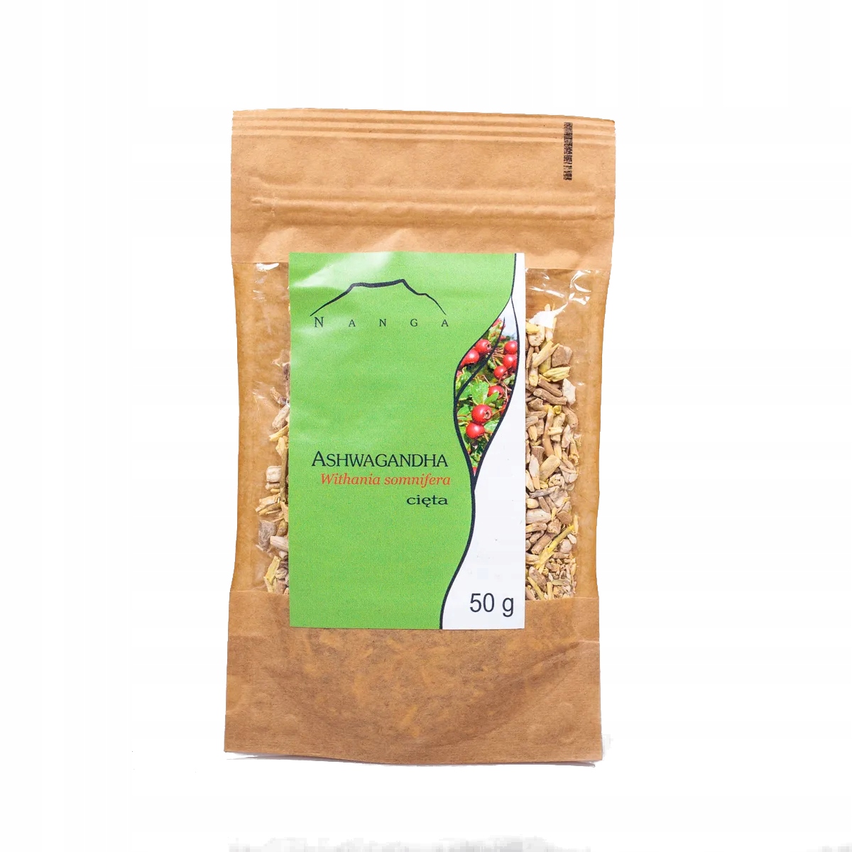 

Ashwagandha Withania korzeń cięty 50 g Ajurweda