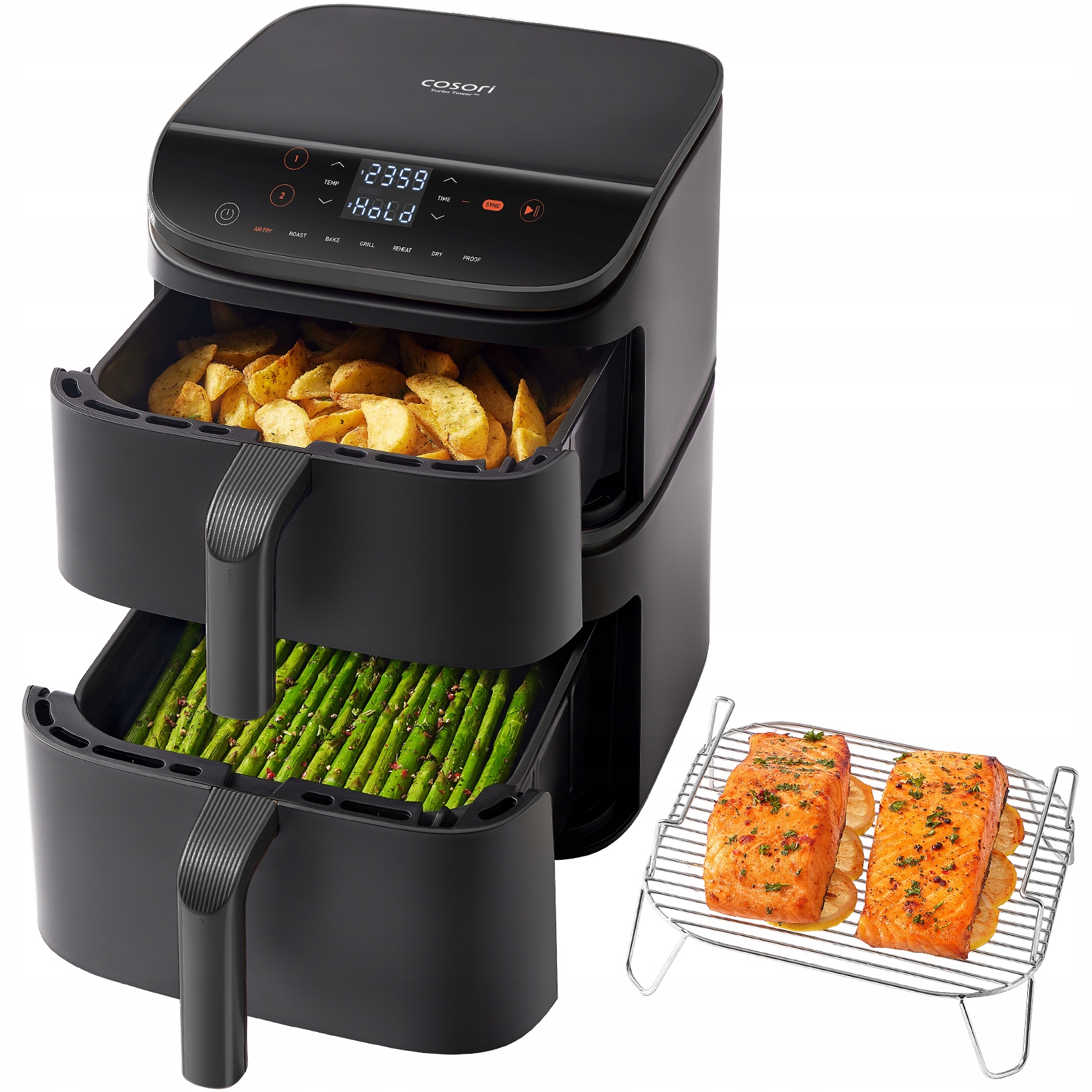 Beztuková dvoukomorová fritéza Cosori CAF-DC121-AEUR 2630 W 10,8 L