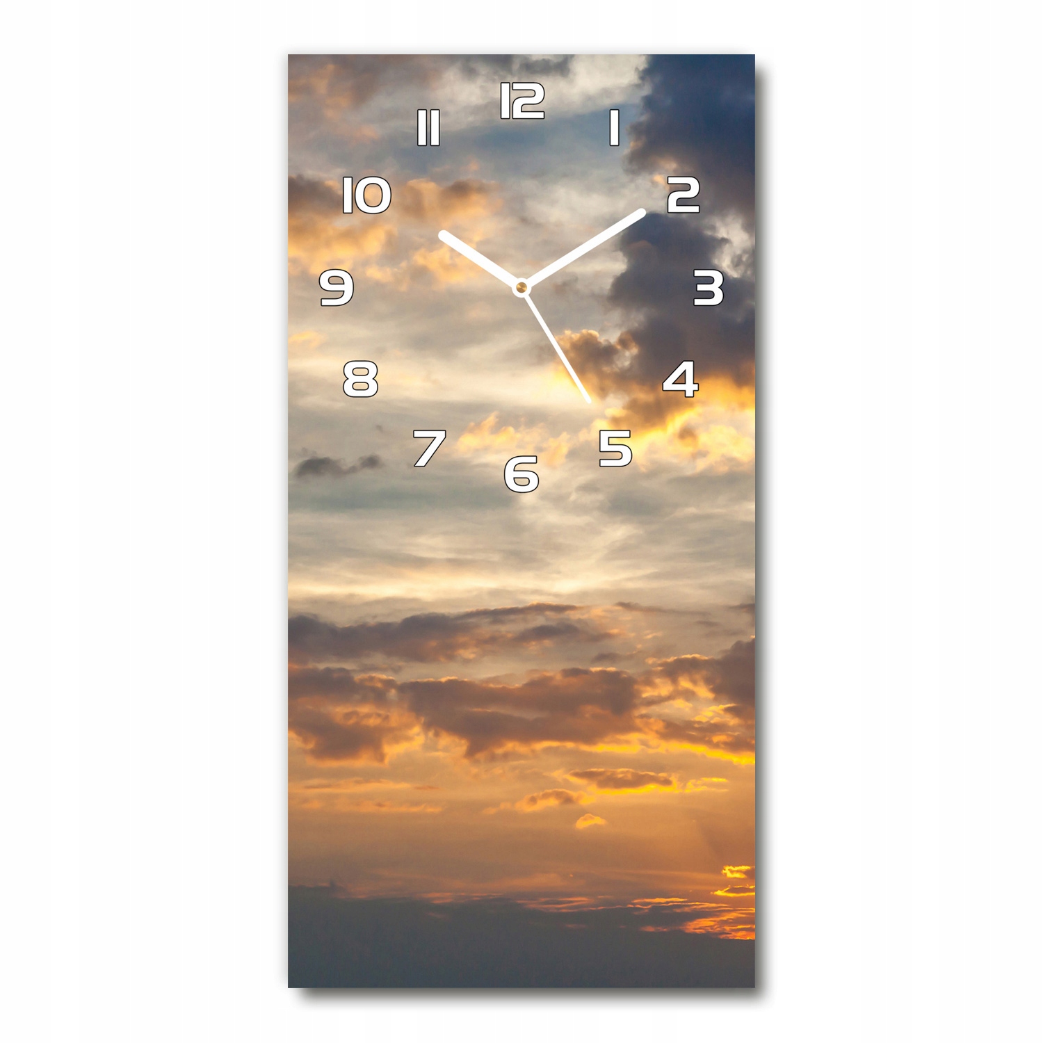 

Zegar ze szkła na ścianę Zachód słońca niebo 30x60