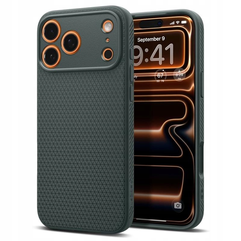 Etui Spigen do iPhone 17 Pro Max Liquid Air Oryginalne Zielone Plecki Case