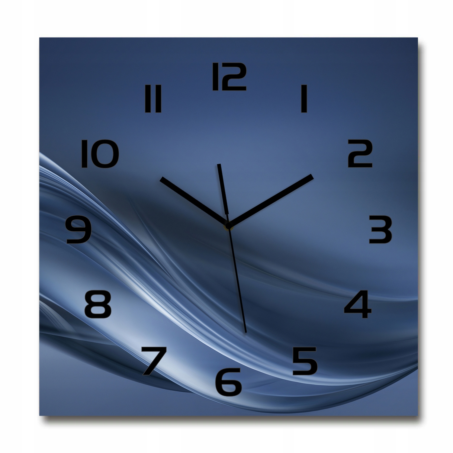 

Duży kwadratowy szklany zegar Szara fala 60x60 cm