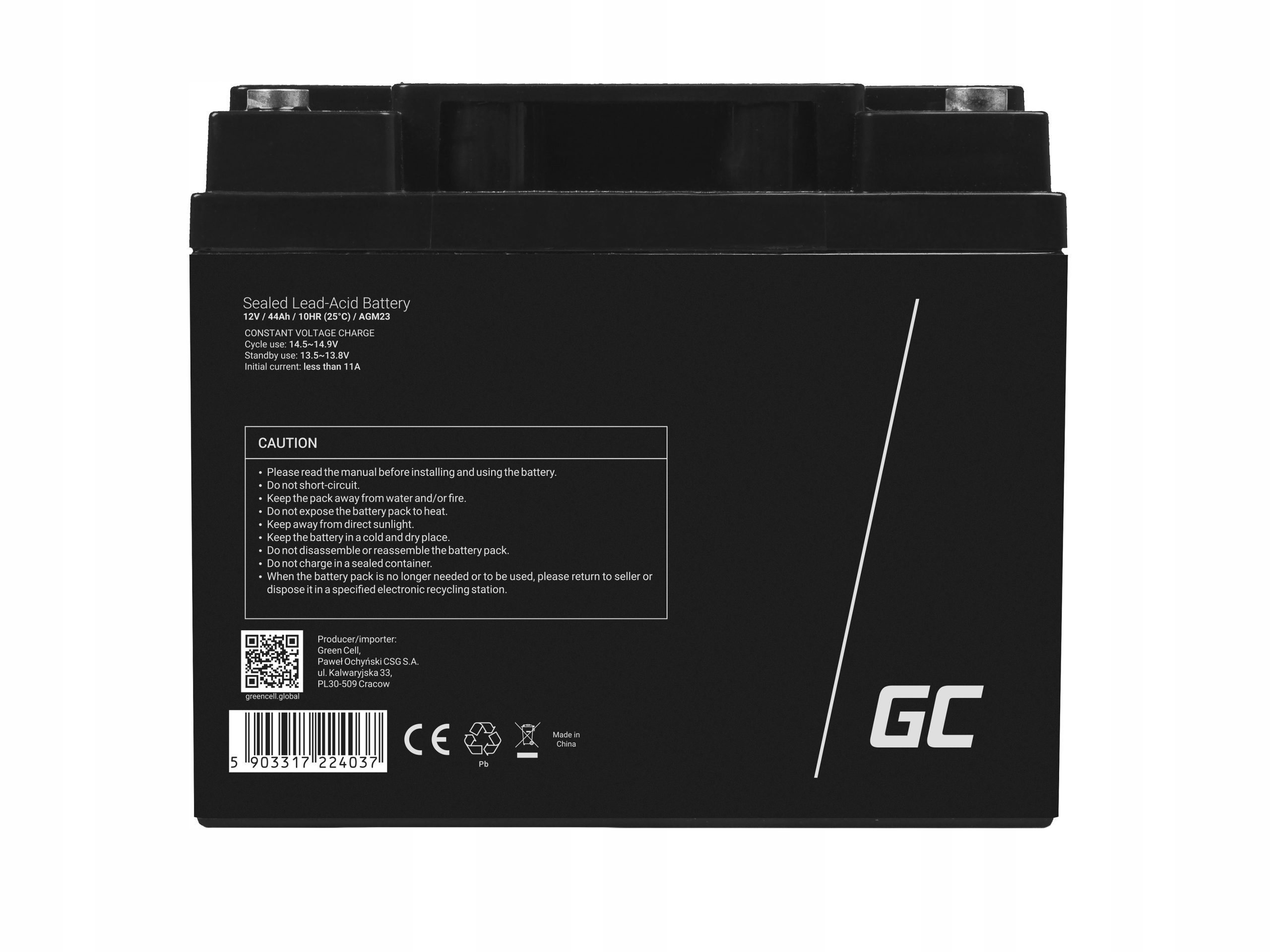 Batéria Agm Vrla Green Cell 12V 44Ah