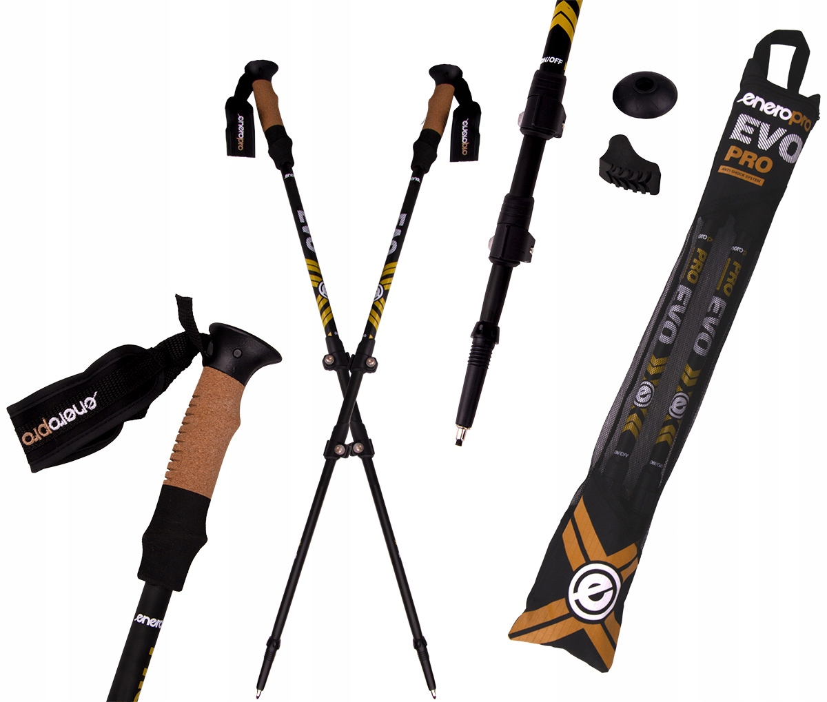 Kijki do Chodzenia Trekkingowe Kije Nordic Walking Enero Pro Evo Regulowane