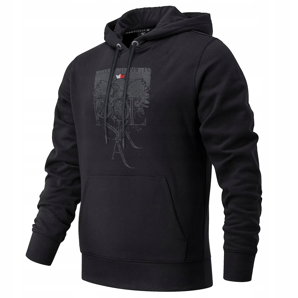 Bluza Męska Patriotyczna z Kapturem czarna Extreme Hobby Patriot XL