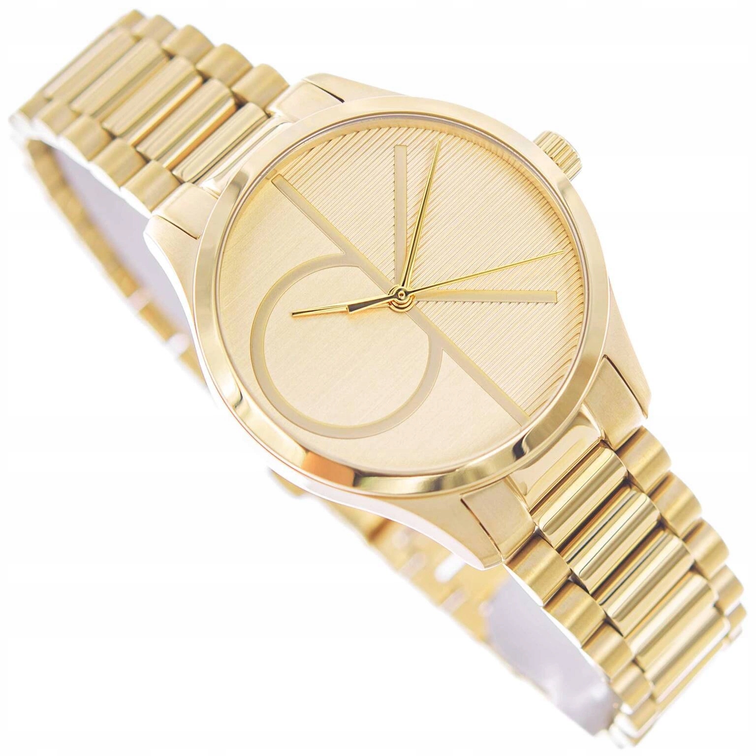 Dámské Hodinky Calvin Klein 25200346 Iconic Zlaté Na Módním Náramku