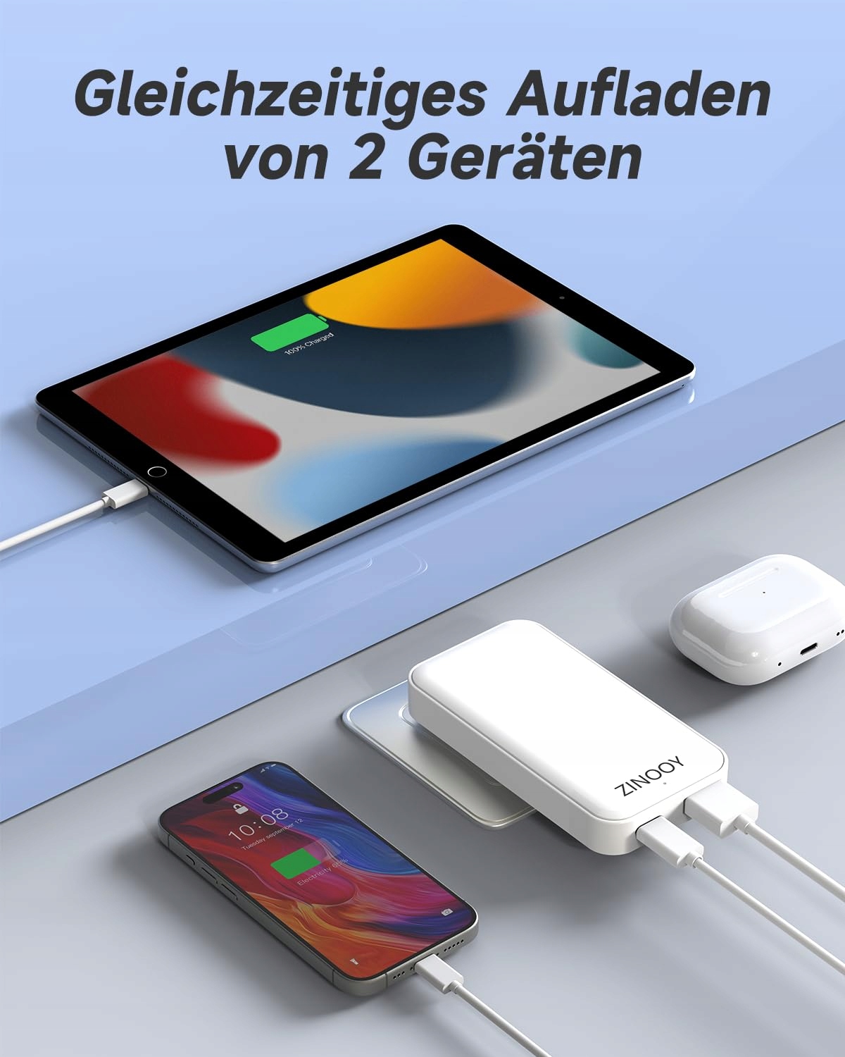 ZINOOY Ładowarka USB C 20W PD Szybkie Ładowanie iPhone Galaxy — miniatura 4