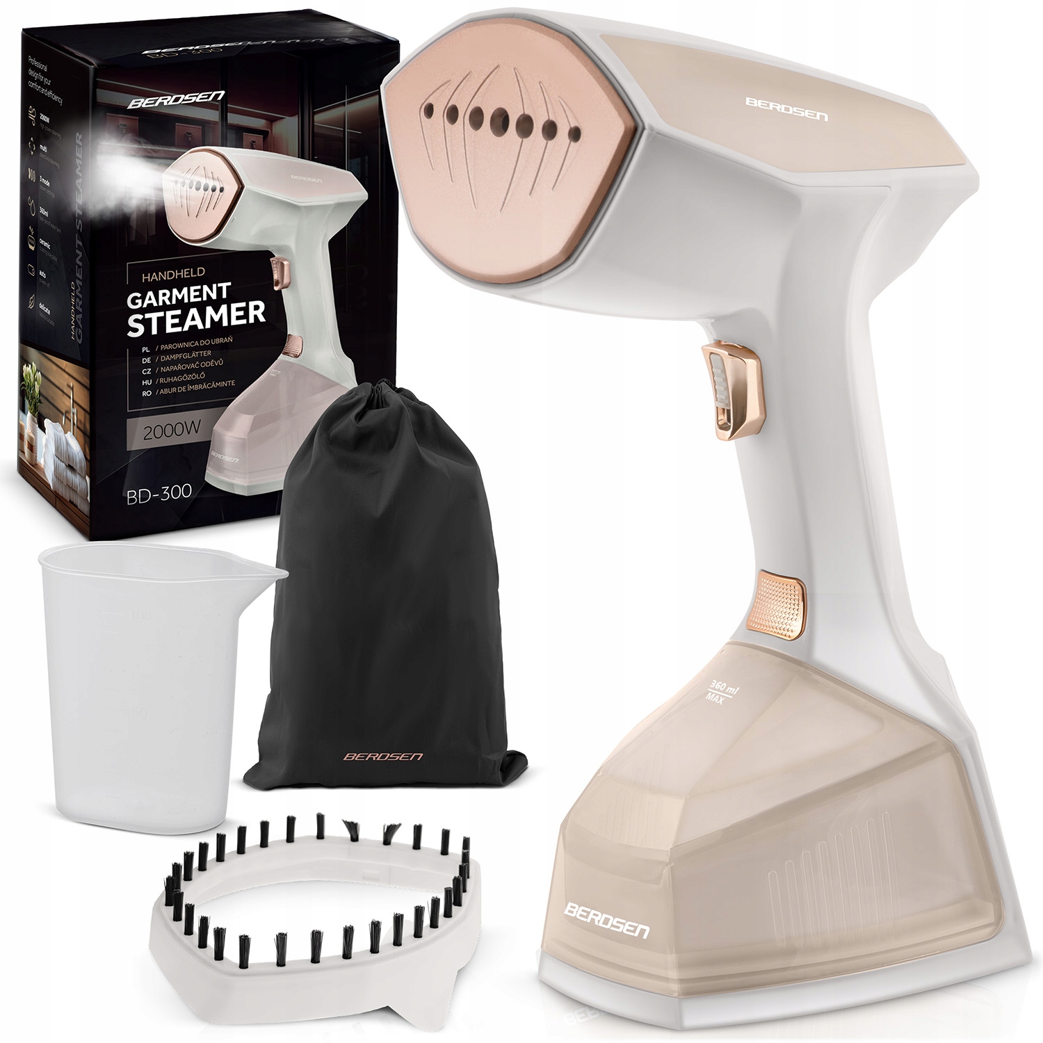 Parownica do ubrań 2000W Steamer Żelazko parowe regulacja pary 45g/min