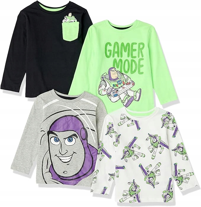 10636P4.AMAZON ESSENTIALS CHŁOPIĘCE KOSZULKI BUZZ ASTRAL 4 SZTUKI 14-16LAT