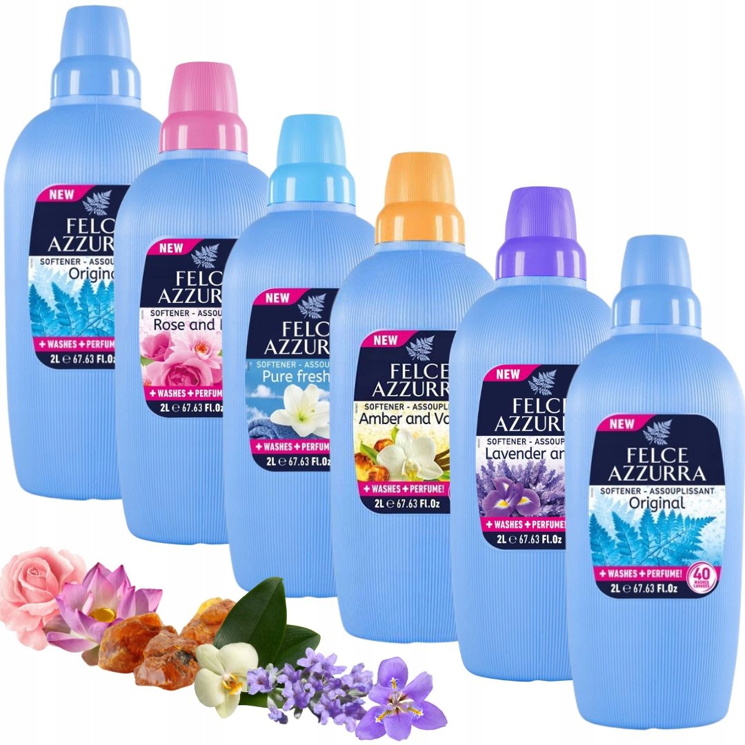 Felce Azzurra Zestaw Perfumowanych Włoskich Płynów Do Płukania 6x 2l It