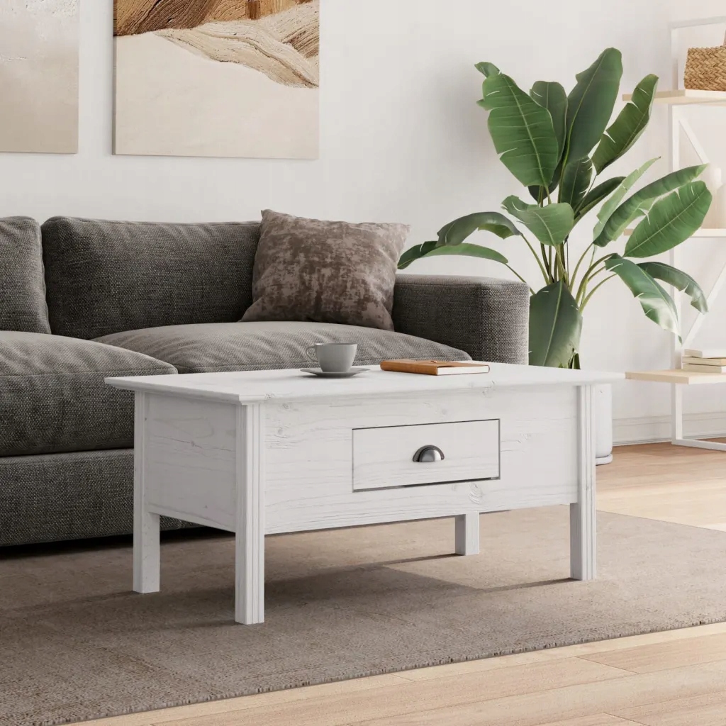 vidaXL Konferenční stolek Bodo bílý 100 x 55 x 46 cm masivní borovice