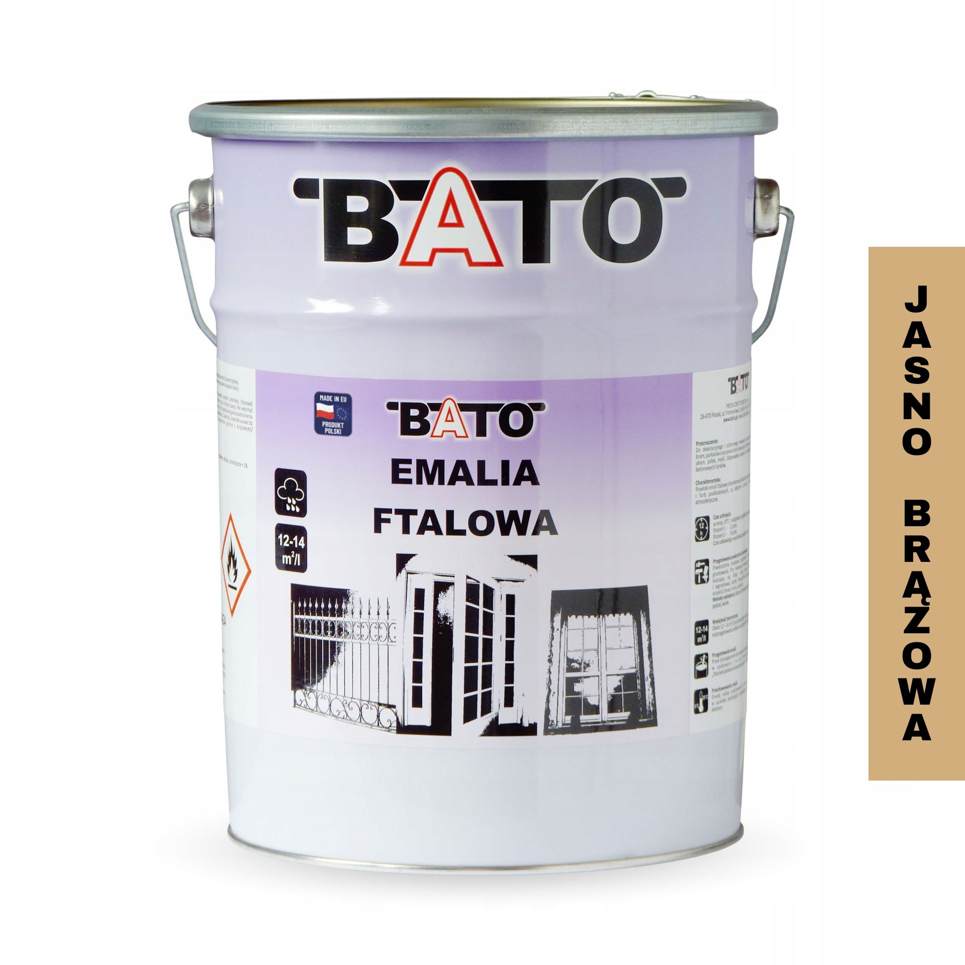 Ftalový smalt na dřevo Bato Barva na dřevo světle hnědá 5L