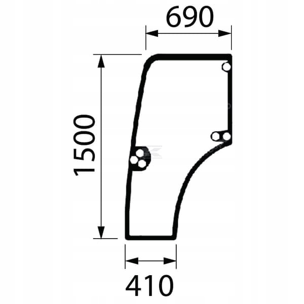 Sklo dveří 87301768 Kramp