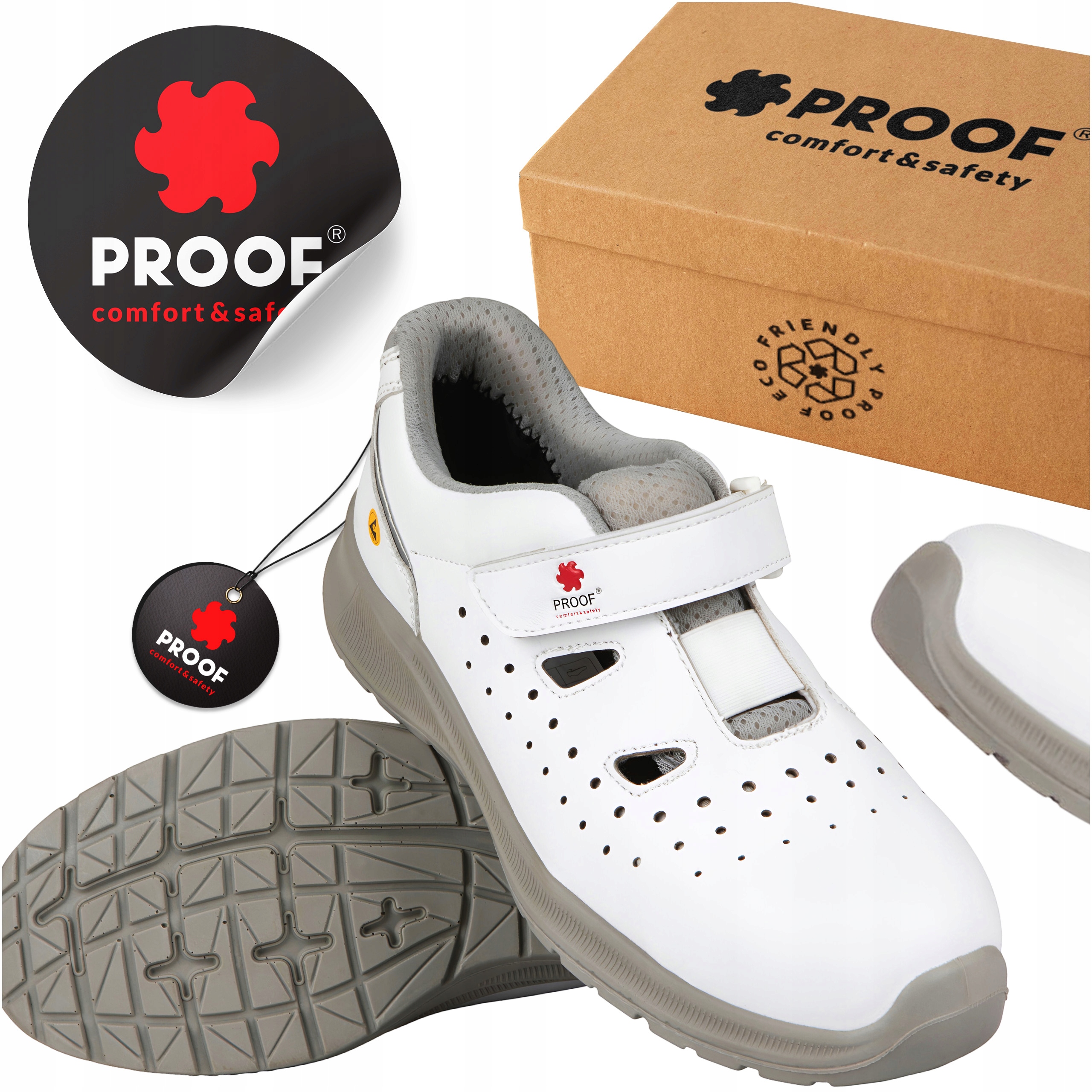 Pánské Pracovní Boty Bozp Ochranné Sandály Proof Frost Bílé S1 Vel