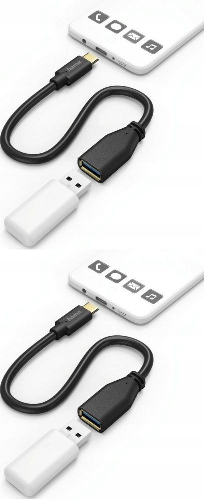 

Kabel przejściowy Hama Otg Usb 3.0 A Usb Type-C x2