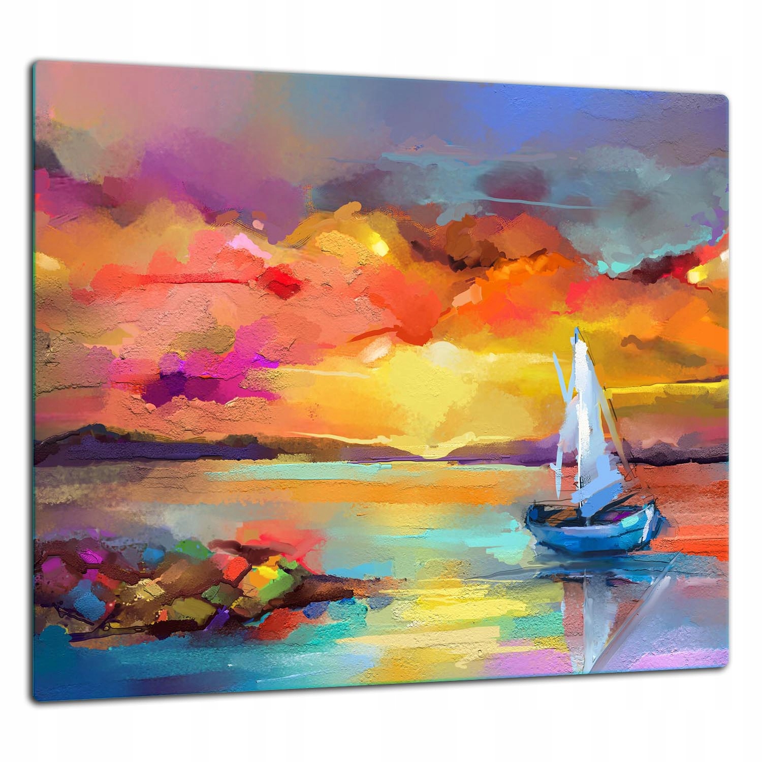 Skleněná Ochranná Deska Panel Lepidlo 65x60 Obraz Tvrzené sklo 7v1