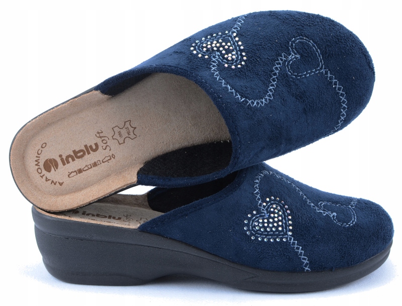 

Inblu Kapcie Skóra Klapki Damskie Koturny 113 R 39