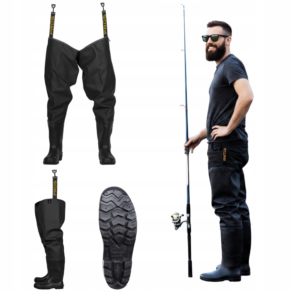Buty wodery wędkarskie rybackie Pros WR02 Plavitex Heavy Duty r. 41 czarne