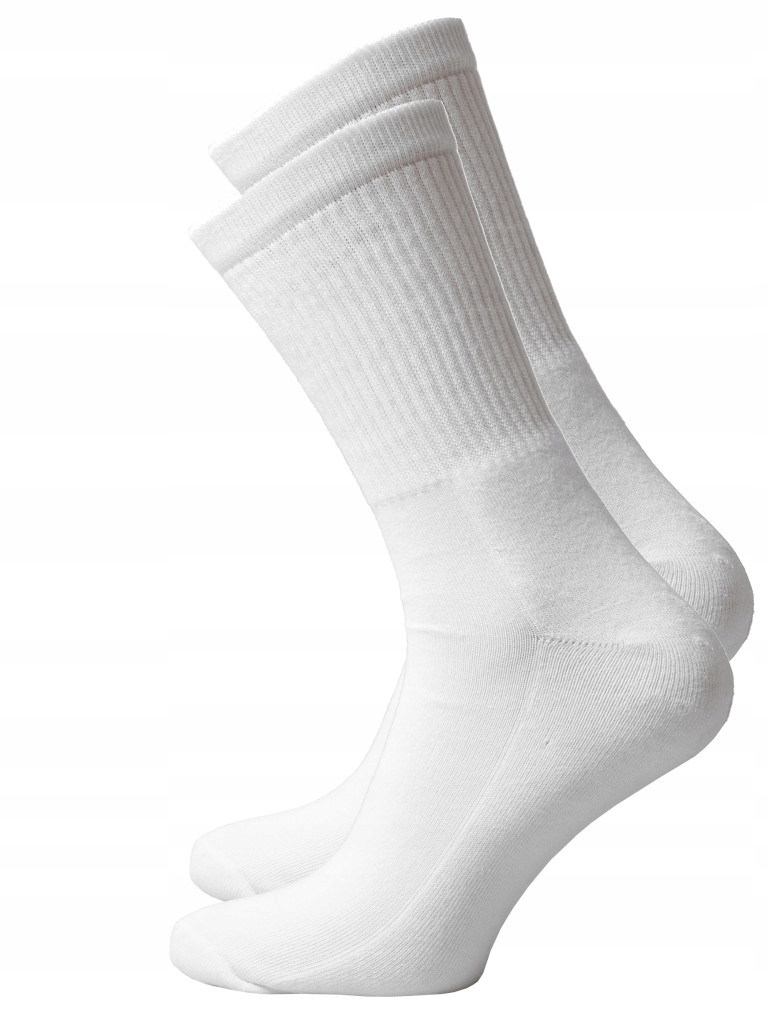 

Skarpetki sportowe Pół-frotte Białe gładkie 38-40